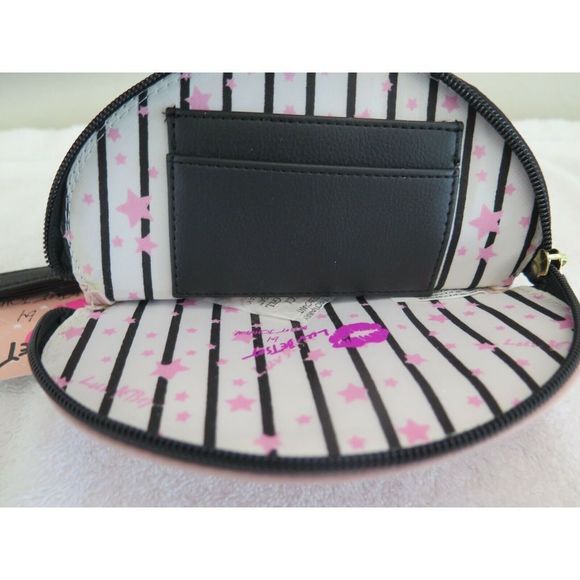 LUV BETSEY Pink Glitz Silver Gold LBKIT-1 Kitty Cat Unicorn Coin Purse Wristlet - Picture 9 of 10